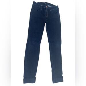 J Brand Women's Cuffed Anja Ankle Jeans Dark Blue Size 26